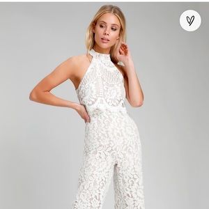 Lulu White Lace Halter Jumps